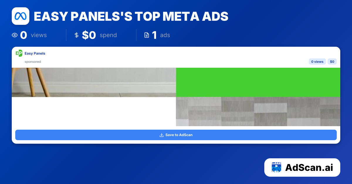 Easy Panels Meta Ads - 0 Ads, 0 Views | AdScan.ai