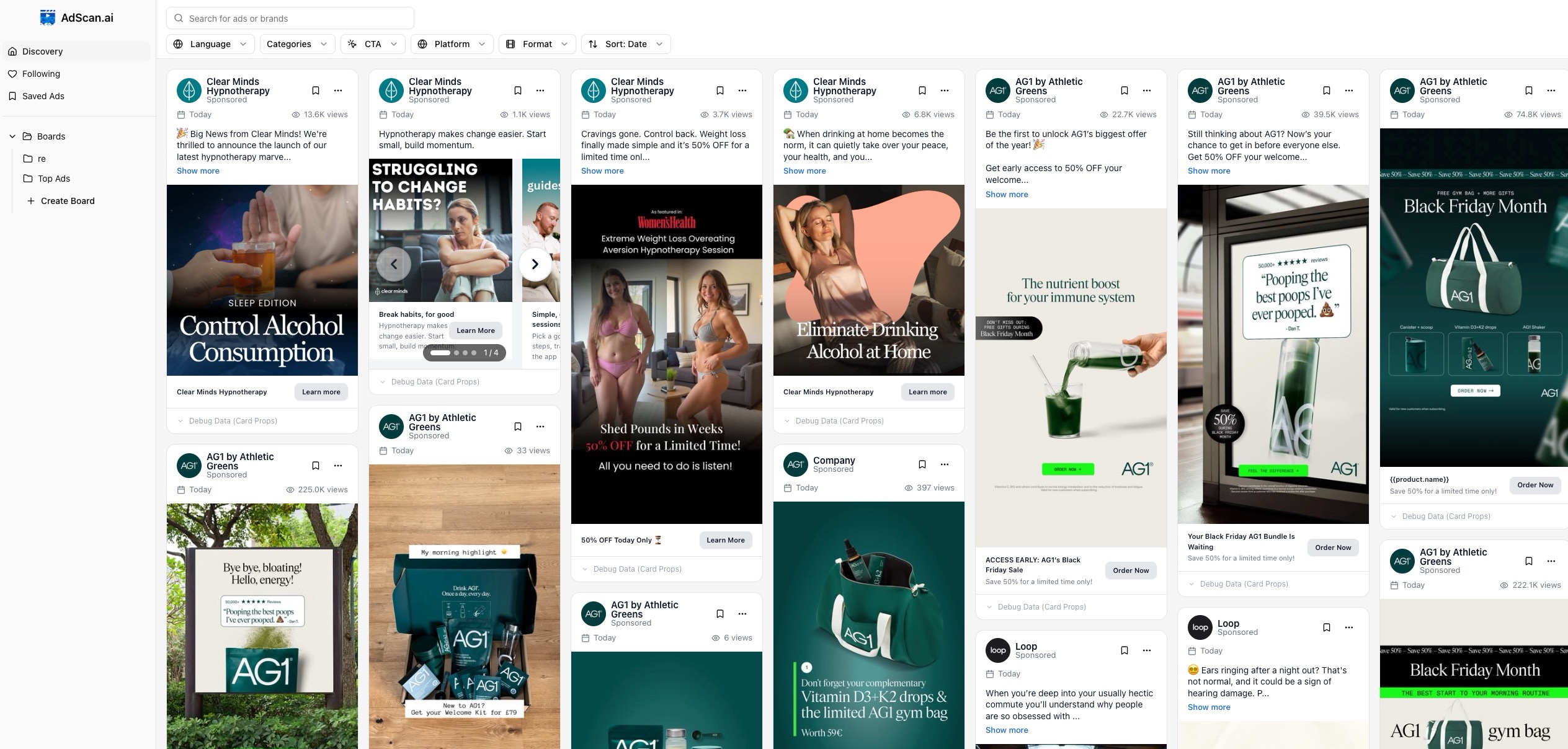 Adscans AdScan.ai - Discover Winning Ads Across All Platforms